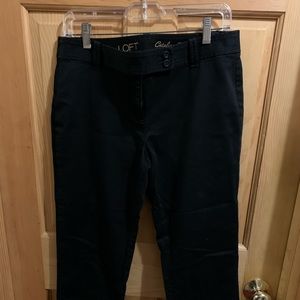 Loft Cropped Black Trouser Pants